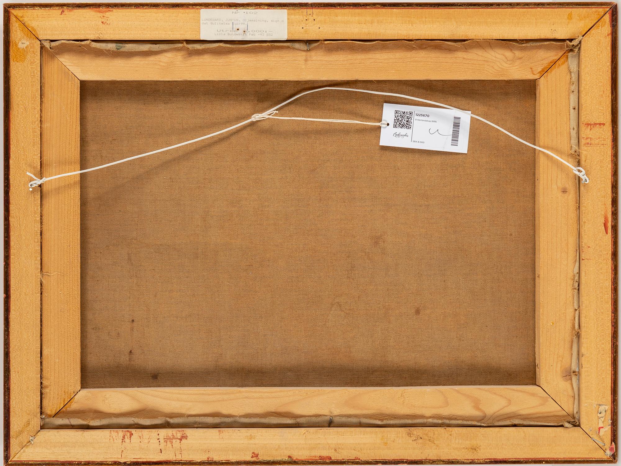 JUSTUS LUNDEGÅRD, oil on canvas, signed and dated -99.