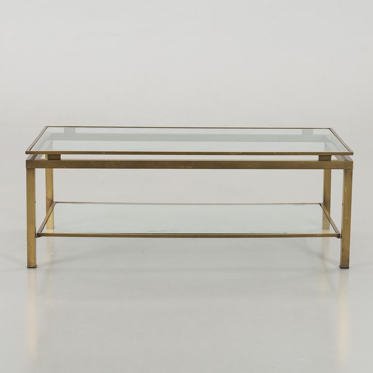 A GLASS TOP COFFEE TABLE, SECOND HALF OF 20TH CENTURY.