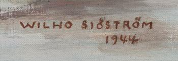 Wilho Sjöström, olja på duk, signerad och daterad 1944.