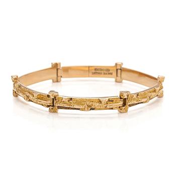 Björn Weckström, a 14K gold bracelet 'Tundra' for Lapponia 1973.