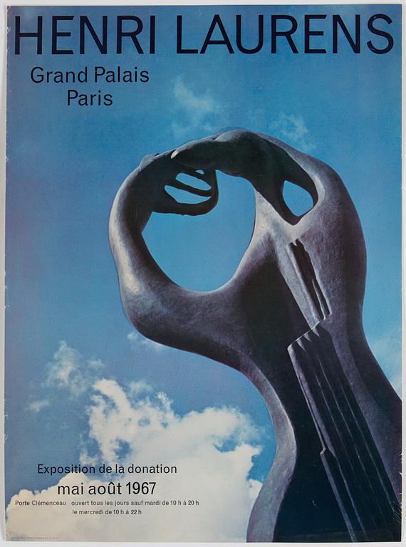 FRANSKA UTSTÄLLNINGSAFFISCHER, 6 st, 1960-80-tal.