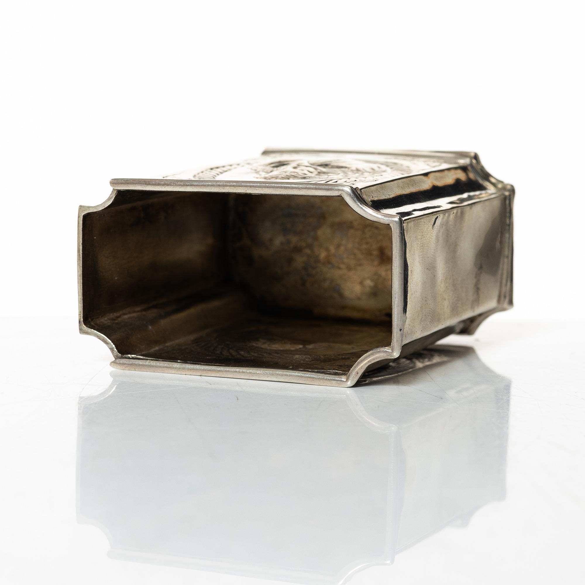 Samuel Hoff den äldre, teburk, silver, Lübeck, omkring 1740.