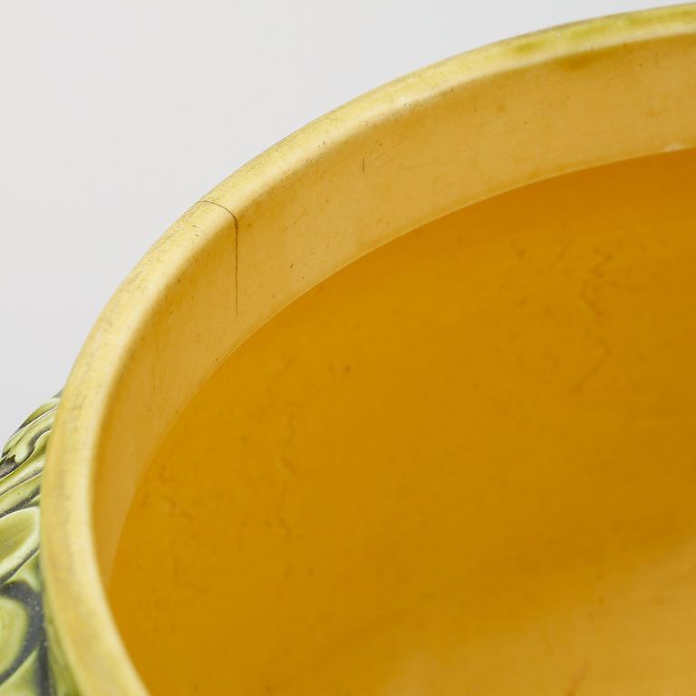 YTTERFODER, ett par, flintgods, 
Egersunds Fayancefabrik, sent 1800-tal.