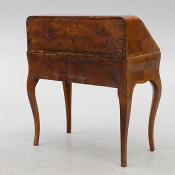 A Swedish rococo parquetry secretaire, Stockholm, later part 18th century.