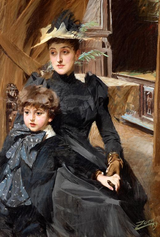 Anders Zorn, Mrs Weguelin with son.