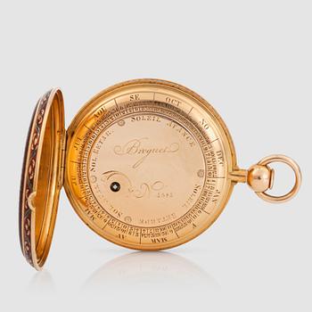A unique Breguet quarter repeater pocket watch. Duplex movement. Marked with number 1795 and 4384. Case number 2958.