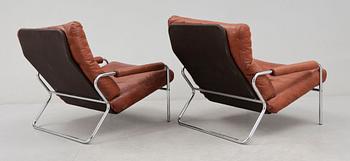 FÅTÖLJER, ett par, Danmark, 1960/-70 tal.