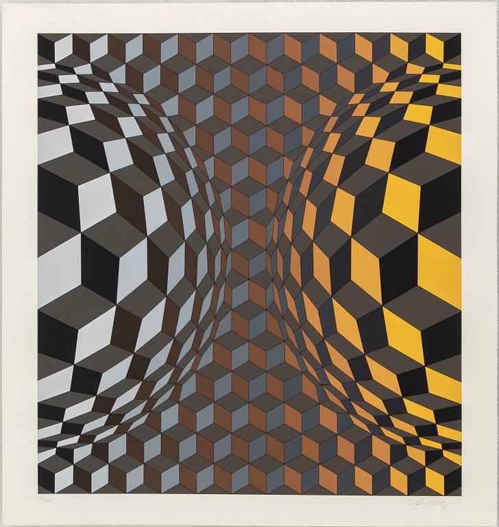 VICTOR VASARELY, färgserigrafier, 6 st, "Louisiana-mappen", signerade Vasarely och numrerade 202/275 med blyerts.