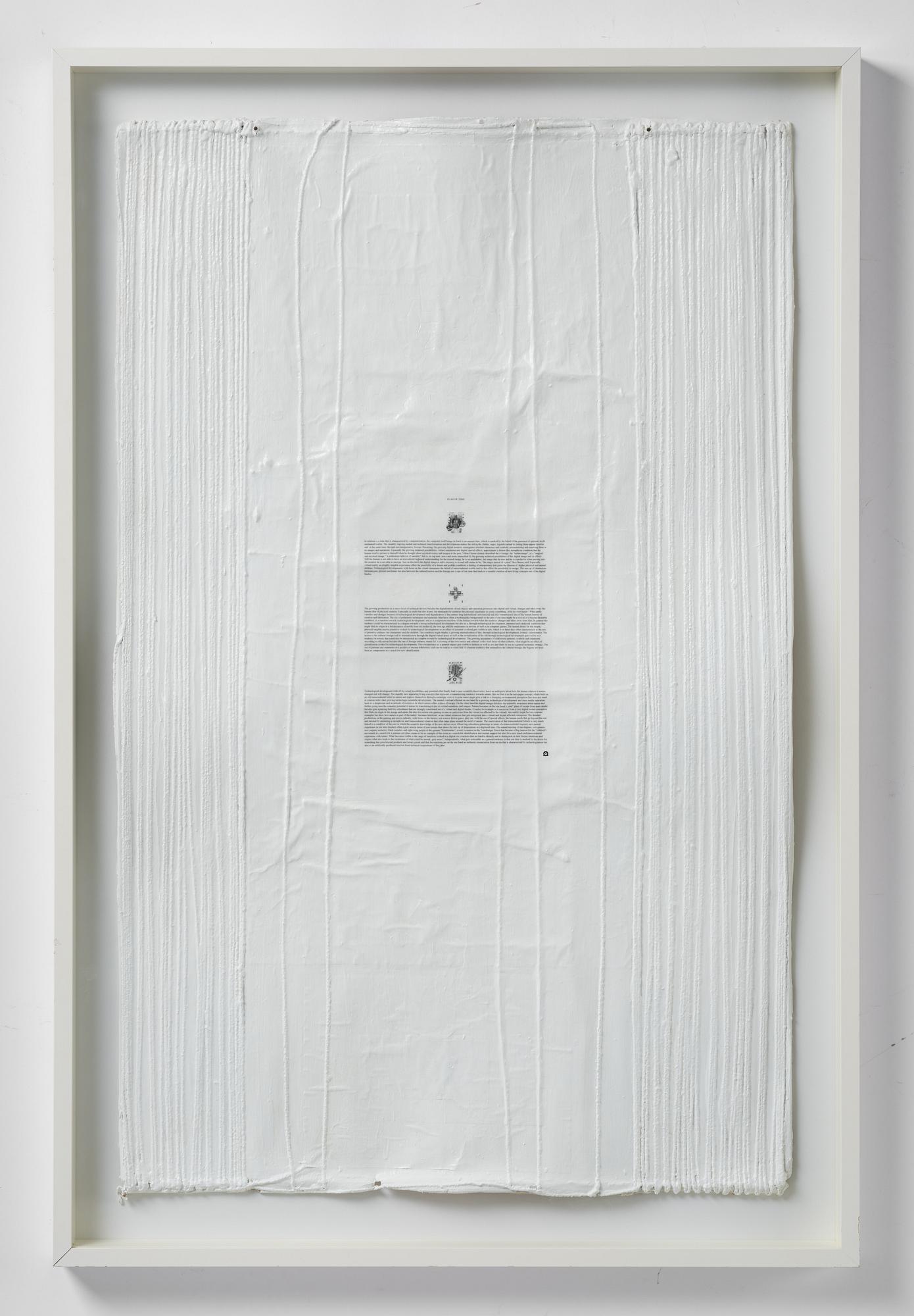 Veit Laurent Kurz, "Untitled #4 (Flag of Time Text Painting)".