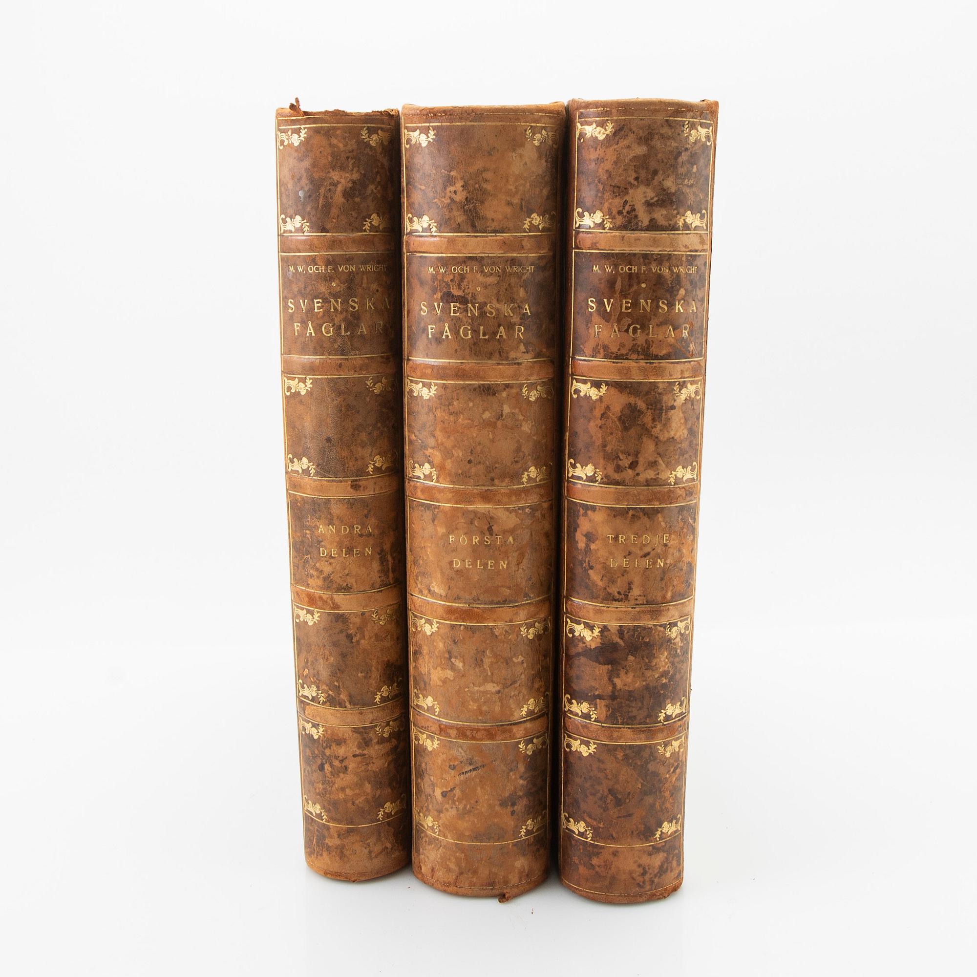 The Wright Brothers, book work, 3 volumes, "Swedish Birds", A. Börtzells tryckeri AB, Ivar Baarsen, Stockholm, 1924-1929.