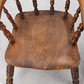 Four armchairs, late 19th century.