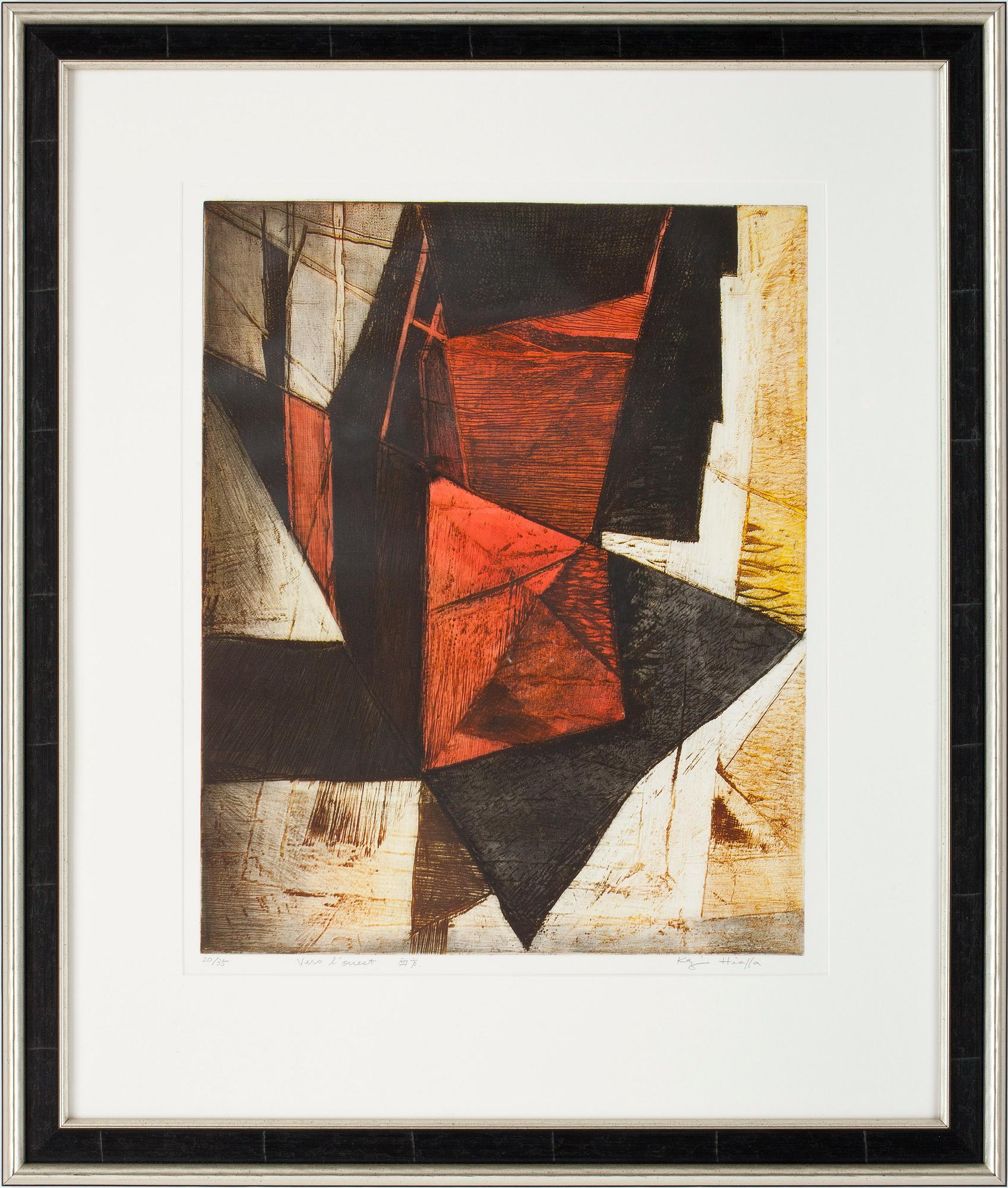 OKÄND KONSTNÄR, etsningar 6 st, Japan, otydl. signatur, numrerade.