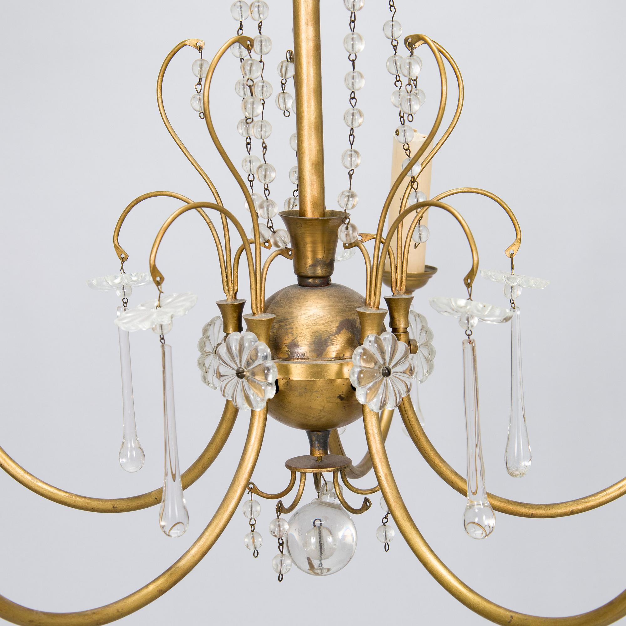 Lisa Johansson-Pape, taklampa, modell 15, Stockmann Orno 1940-tal.