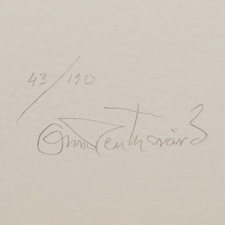 OSCAR REUTERSVÄRD, färglitografier 15 st i mapp signerade och numrerade 43/190.