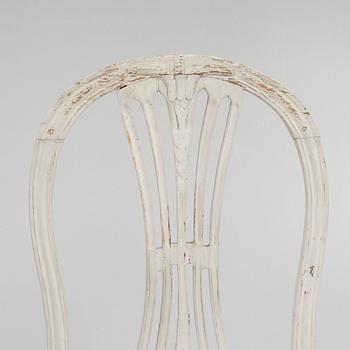 Chairs, two, ax model, late Gustavian, circa 1800.