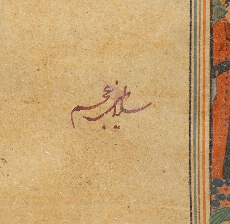 Manuscript pages/paintings, three pieces, Persia/Iran, late Qajar dynasty / early 20th century.