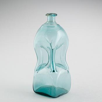 KLUCKFLASKA, glas, sannolikt 1800-tal.