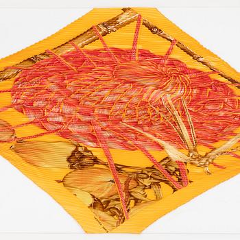 Hermès, scarf, plisserad, "Jardin Creole detail".