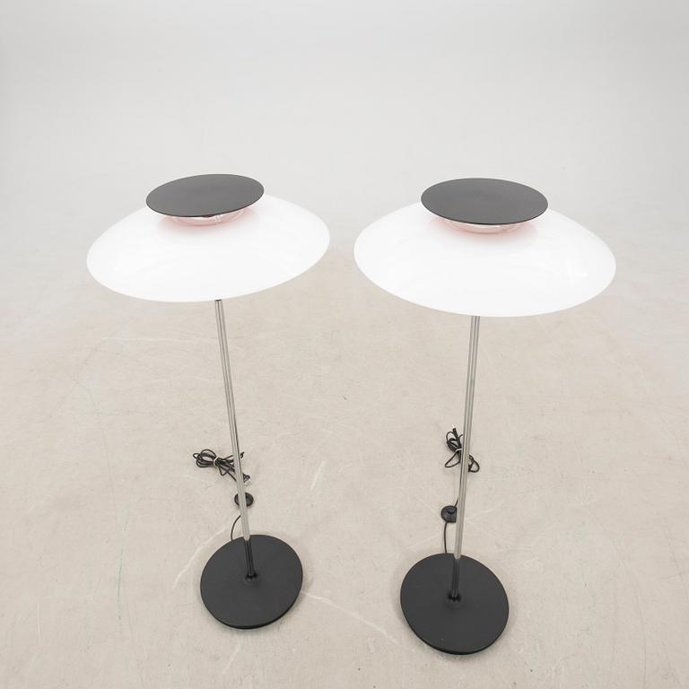 Poul Henningsen, a pair of floor lamps, "PH 80" for Louis Poulsen Denmark.