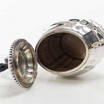 Coffee service, 5 pieces, silver, Hermann Walter, Germany, first half of the 20th century.