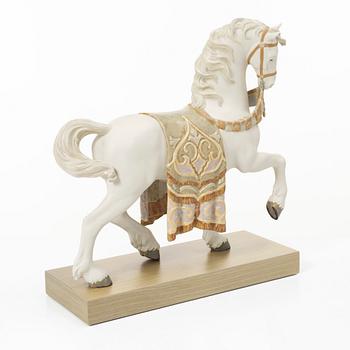 Alfredo Llorens, figurine, "Regal steed", Lladró, Spain.