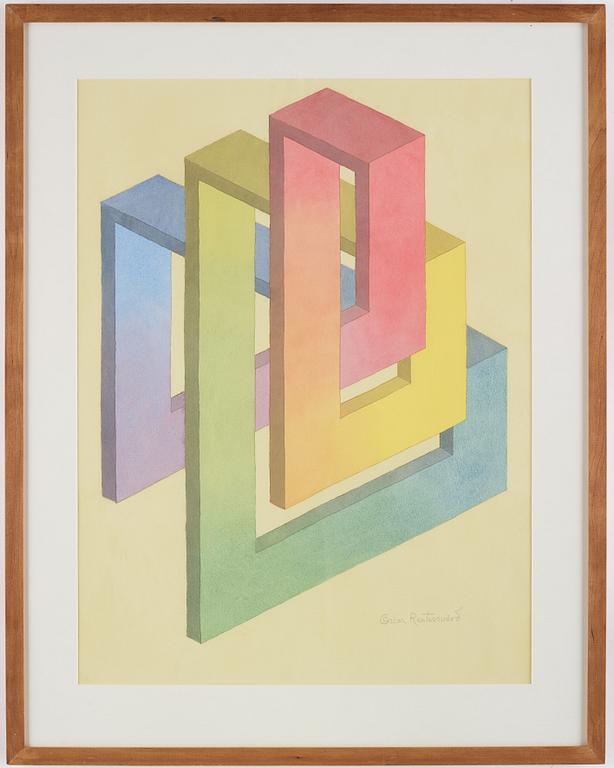 OSCAR REUTERSVÄRD, watercolor, signed and dated 1998 on verso.