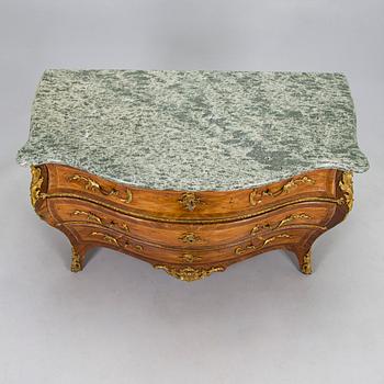 A Swedish Rococo commode by Christopher Tietze (master in Stockholm 1764-1791), signed CT.