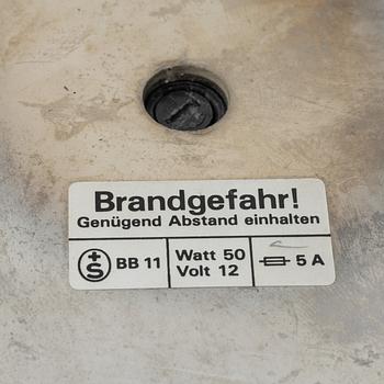 Bordslampa, 1900-talets senare del.