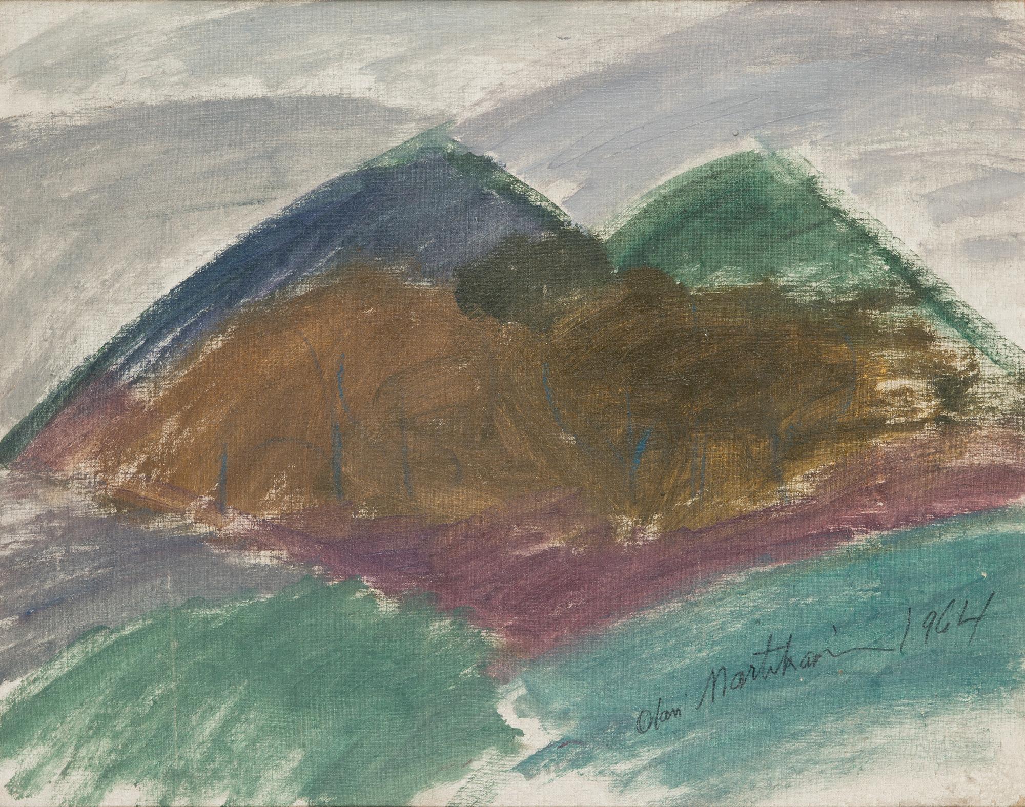 Olavi Martikainen, öljy kankaalle, signeerattu ja päivätty 1964.