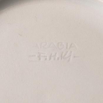 FRIEDL HOLZER-KJELLBERG, TEE_ JA KAHVIASTIASTO, 24 osaa, riisiposliinia, signeerattu massaan F.H.Kj Arabia.