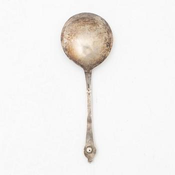 A Swedish silver spoon, marks of Lars Löfgren, Hudiksvall 1793.