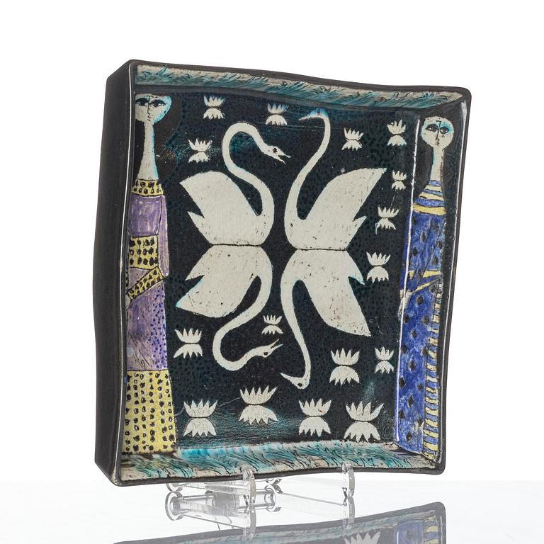 Birger Kaipiainen, a stoneware dish, Rörstrand, Sweden, 1950s.