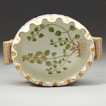 GLASSKÖLJARE, porslin. "Flora Danica", Royal Copenhagen, Danmark, 1900-tal.