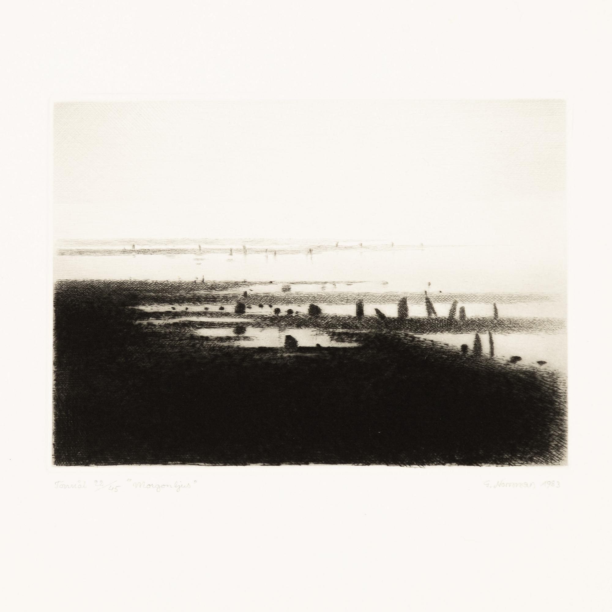 Gunnar Norrman, Drypoint etchings, 8, signed and numbered.