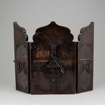 ICON, Russia, 19th Century, 3 parts, tempera on panel.