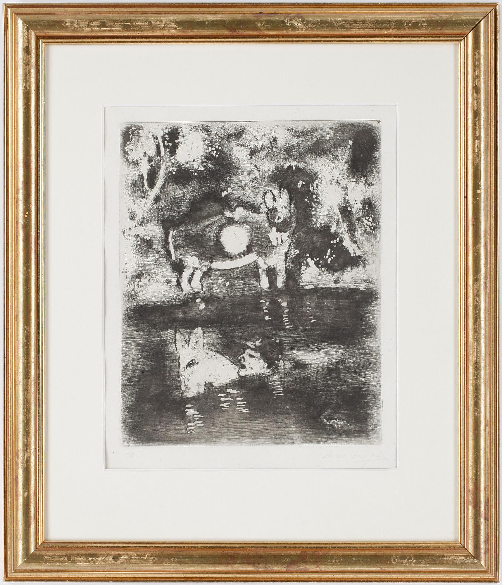 MARC CHAGALL, etsning, numrerad 1/8 och signerad.