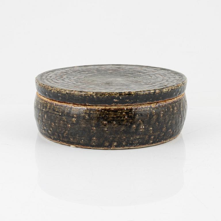 Carl-Harry Stålhane, objekt, chamotterat stengods, Rörstrand, signerad och daterad -61.