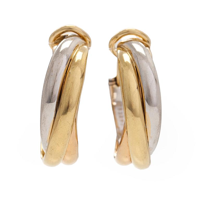 Cartier, örhängen, "Trinity", 18K guld.