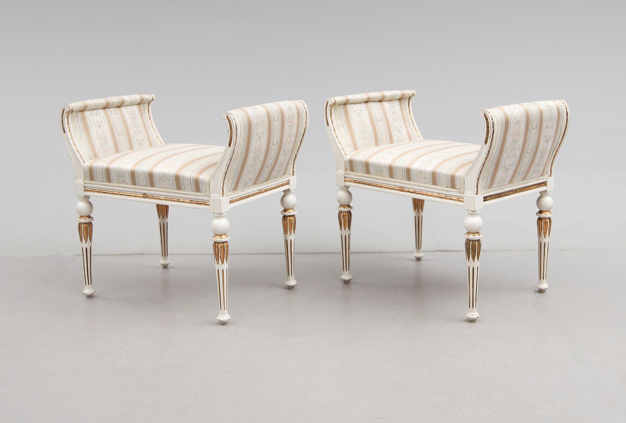 BANKETTER, 1 par, empirestil, 1900-talets första hälft.