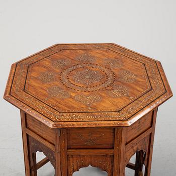 An Anglo Indian folding octagonal side table.
