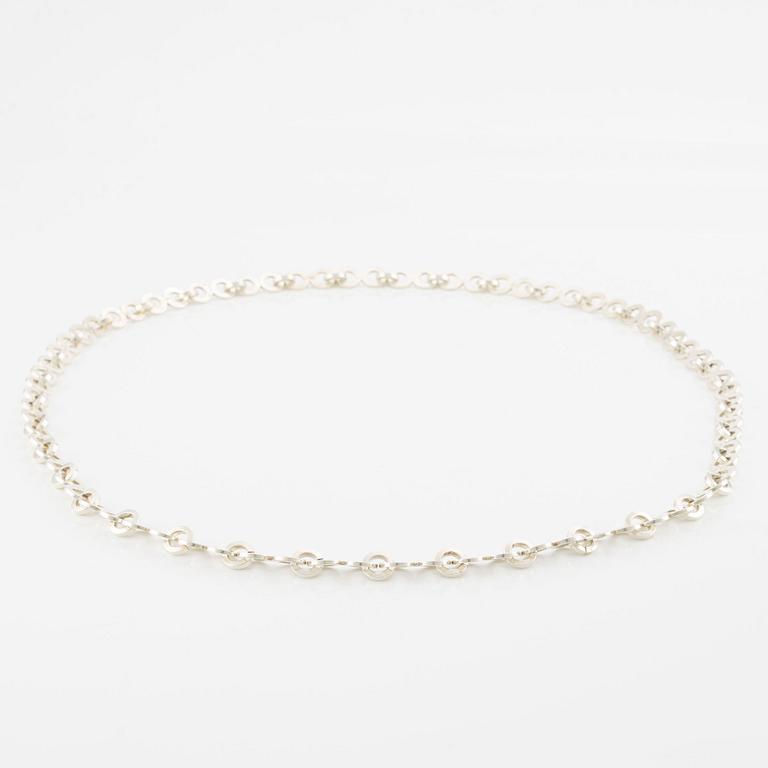 Collier, sterlingsilver, runda länkar, tillskriven Rey Urban.