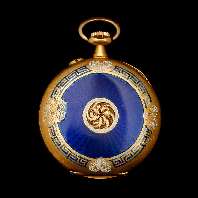 FICKUR, 18 k guld, sekelskiftet 1900.