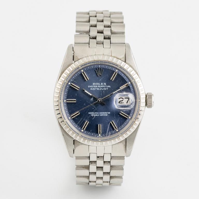 Rolex, Oyster Perpetual, Datejust, "Wide Boy", wristwatch, 36 mm.