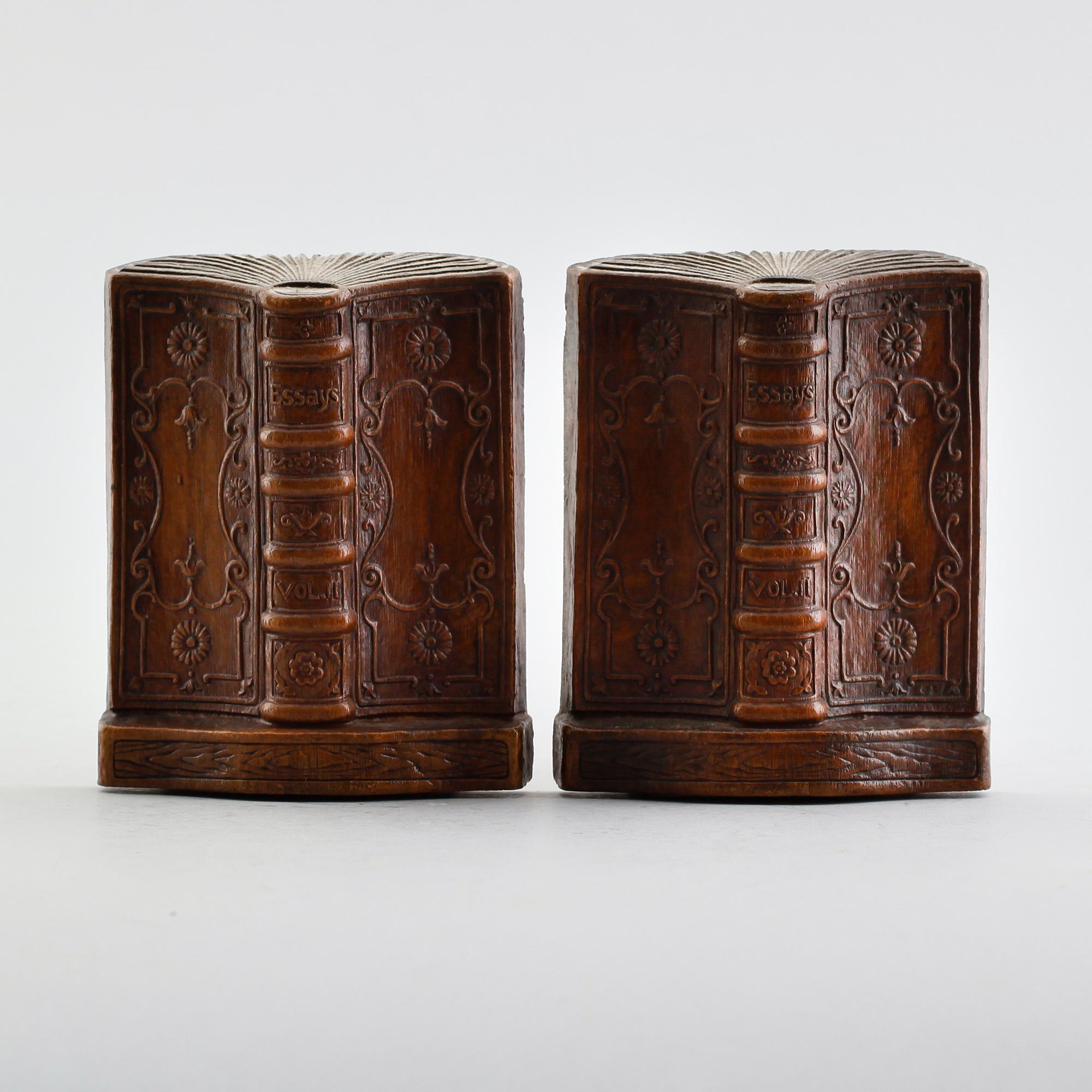 BOKSTÖD, 1 par, USA, 1900-talets första hälft.