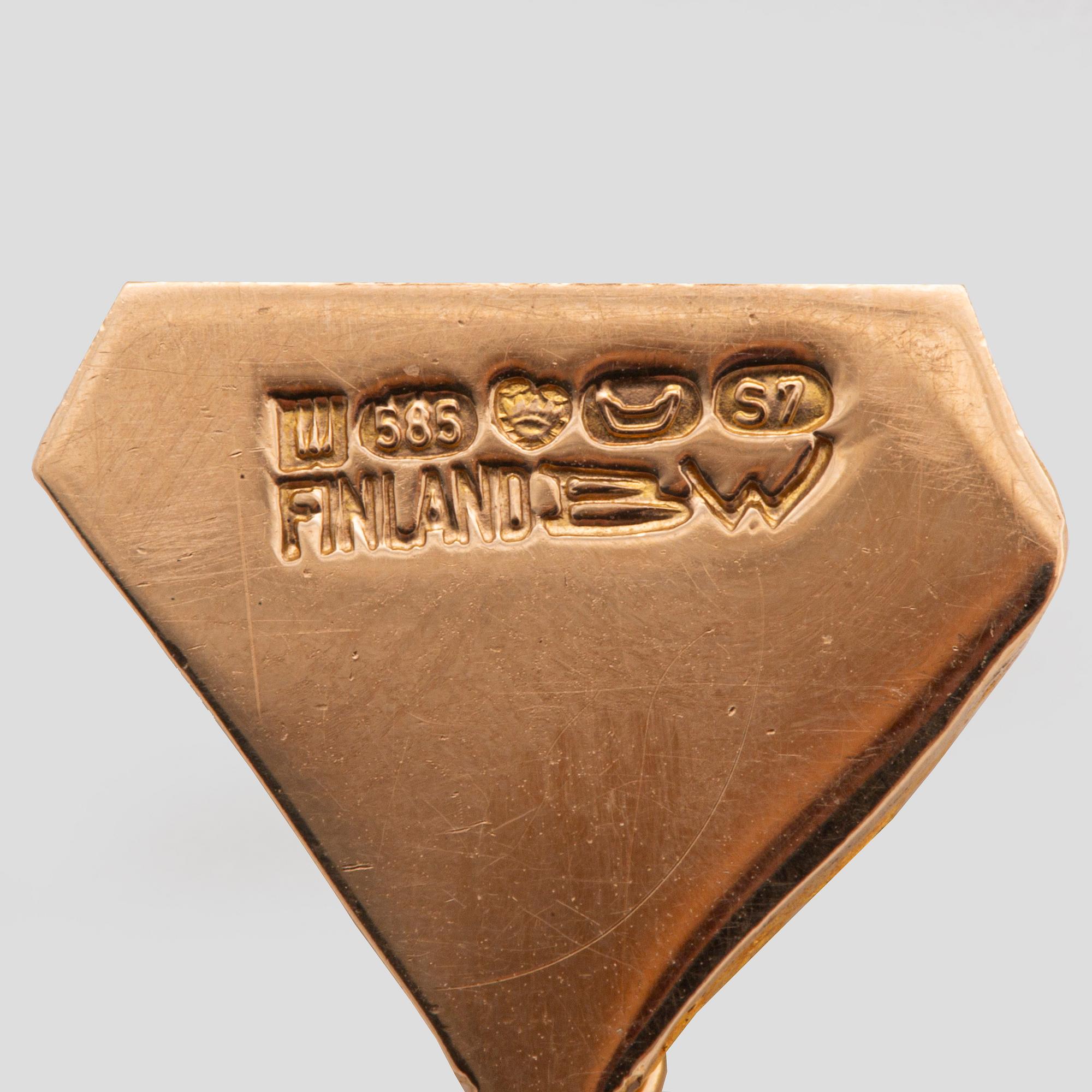 A Bjärn Wevkström 14K gold bracelet 1971, weight ca 45,8 gr.