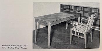 Oscar Nilsson, a mahogany desk, cabinetmaker Allan Lindgren, Stockholm, 1938.