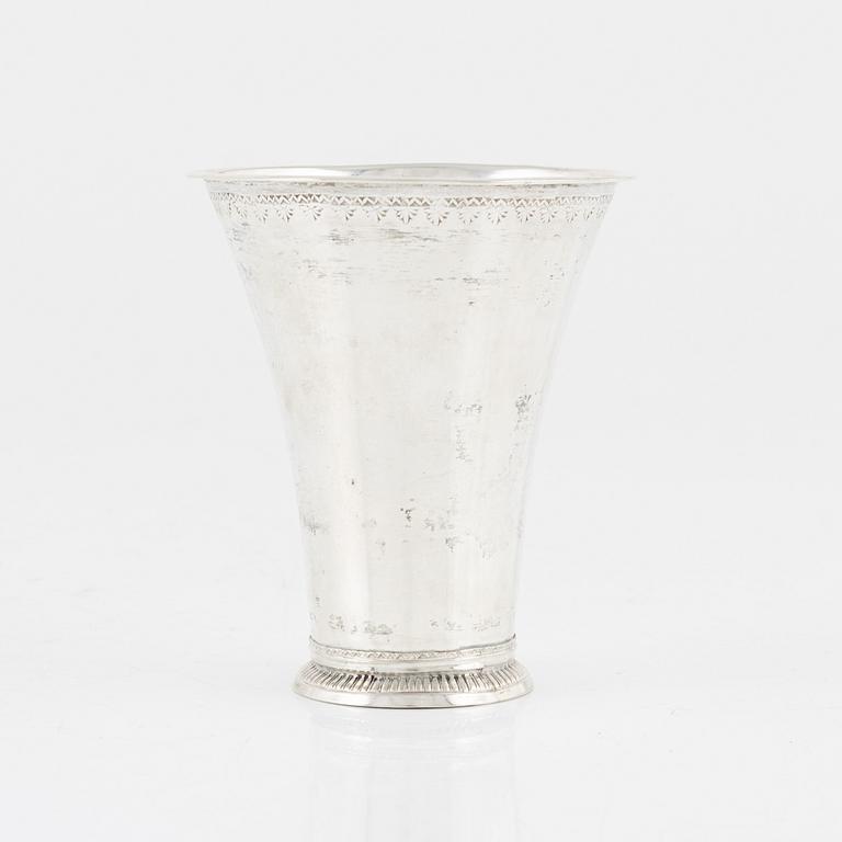 Arvid Castman, bägare, silver, Eksjö 1777.