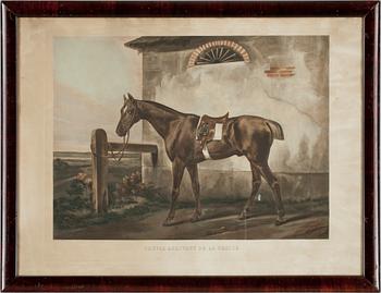 Jean Pierre Marie Jazet · JEAN PIERRE MARIE JAZET, akvatintetsning, efter original av Horace Vernet (1789-1863), Frankrike, 1800-talets mitt.