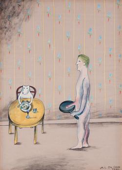 294. Marie-Louise Ekman, "En man som lagar mat" ("En hund som äter").
