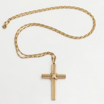 Cartier, kaulaketju riipuksella, risti "Trinity", 18K kolmiväri kulta.